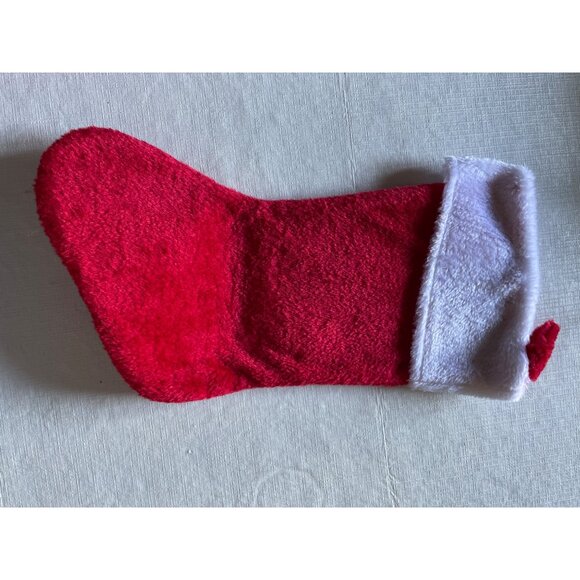 Christmas House Red & White Plush Holiday Stocking 8.5" x 18" Set of 3 - Picture 4 of 6